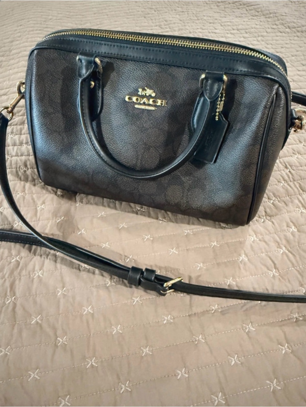Coach Rowan Satchel Bag In Signature Canvas